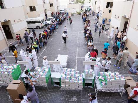 Humanitarian and community initiatives engaging volunteers in celebration of Ramadan