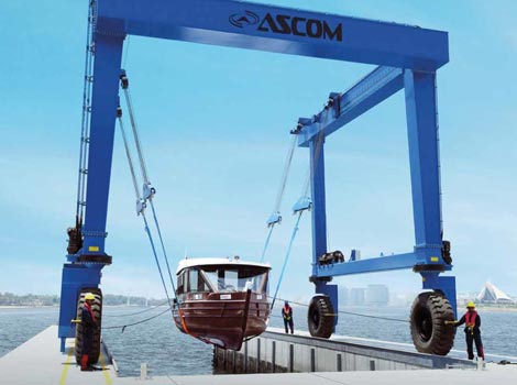 an image of Al Garhoud shipyard now offers a docking service for boats and yachts.