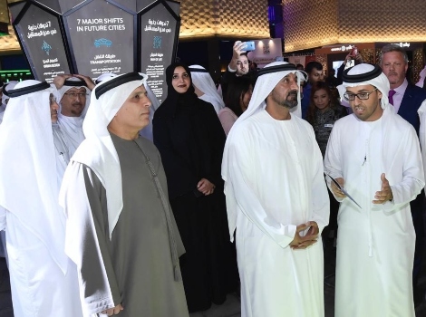 an image of Ahmed bin Saeed visits RTA’s Stand at City Walk, inspects Safety Bus Programme