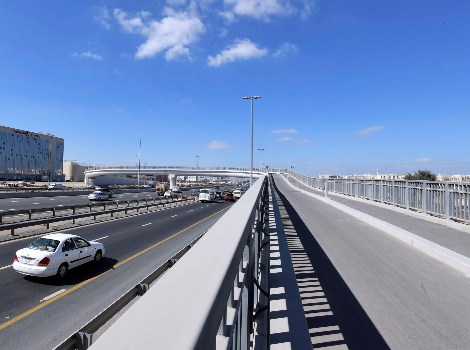 Project image of Completion of 475m long pedestrians and cyclists bridge over Ras Al Khor Road