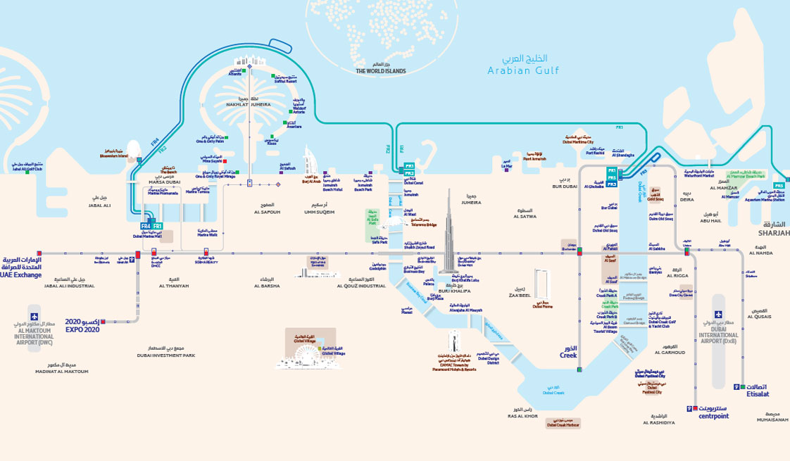 Dubai Ferry Route Map