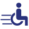 Movement of wheelchairs icon