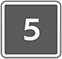 number key 5 icon