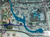The development works of parallel roads at Business Bay