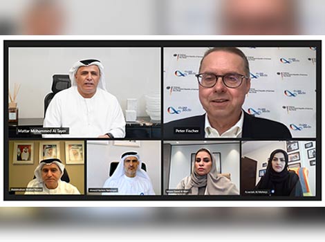 an image of Al Tayer and Fischer during the video meeting