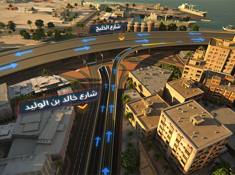 Layout showing details of the Falcon Intersection 