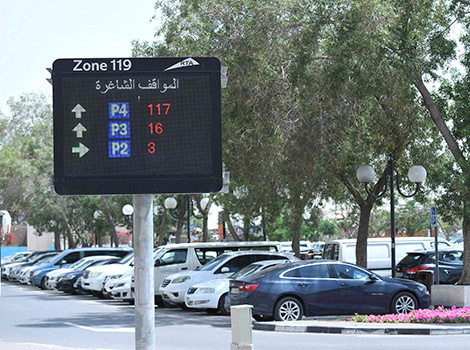An image of the new smart system which detect vacant parking spaces