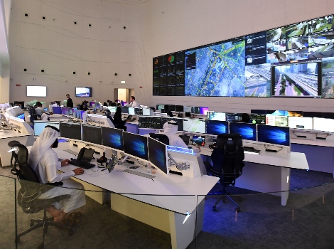an image from Enterprise Command  and  Control Center signals a shift in mobility and traffic  in Dubai