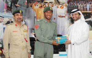 Abdullah Yousef felicitating Police officers