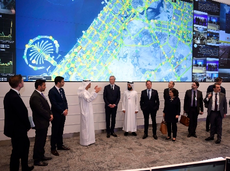 an image of visitors in the Command Centre 